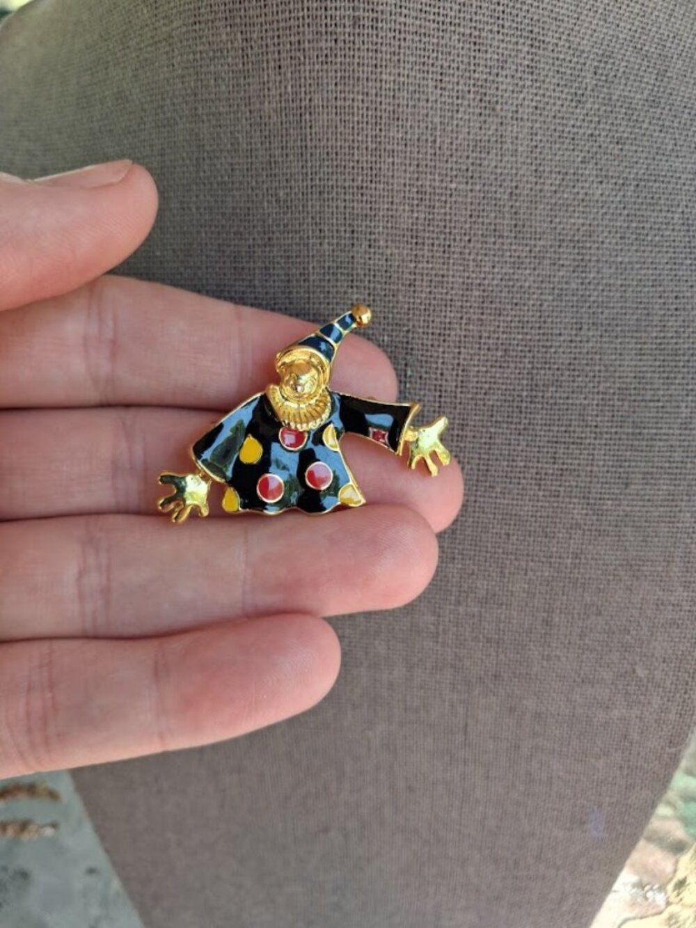Unusual Clown brooch
